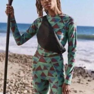 Free People Movement Printed Rasher Printed Sports Top and Leggings Set
